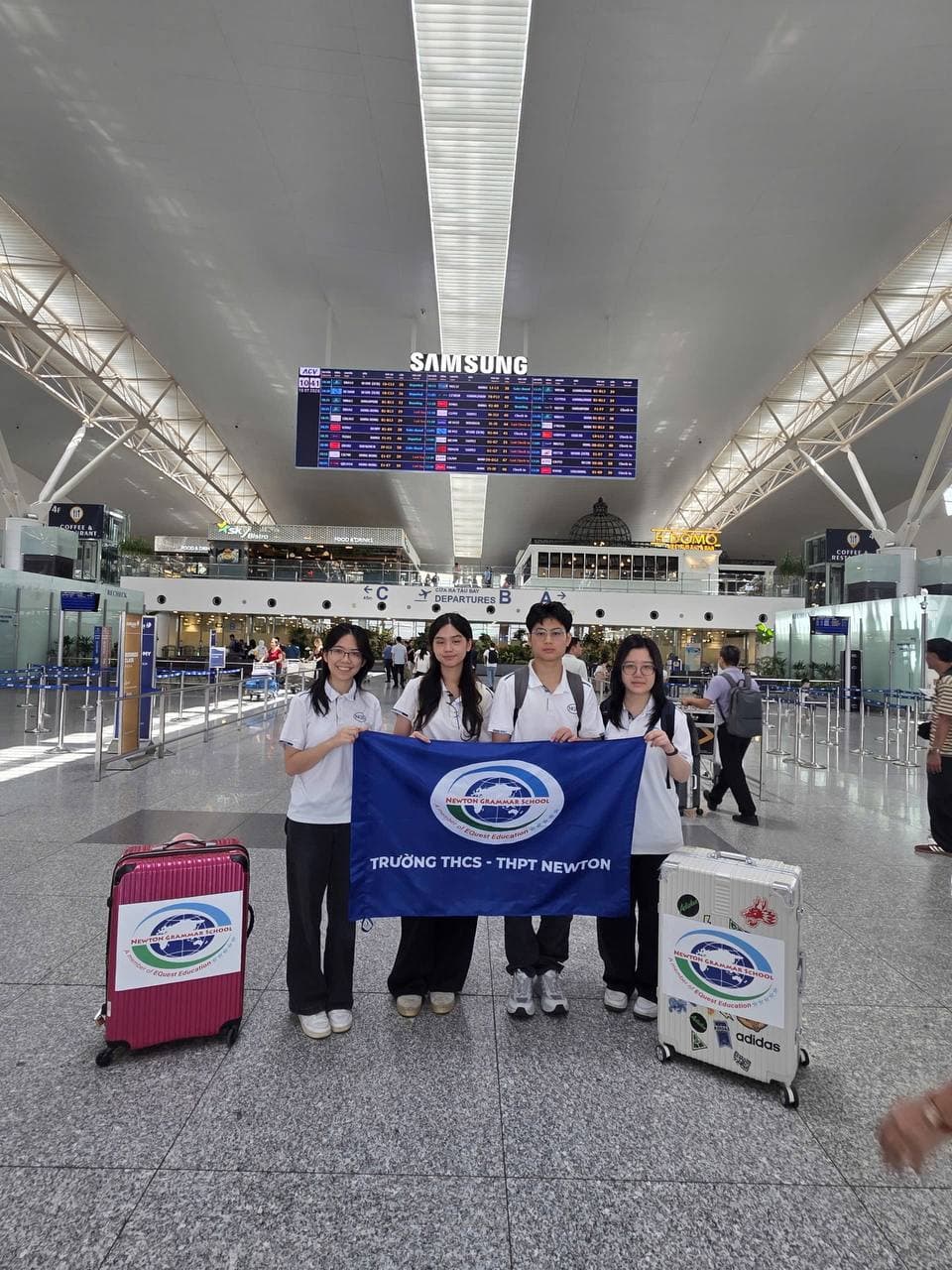 Departing Hanoi with the Newton delegation for the Hwa Chong APYLS in Singapore.