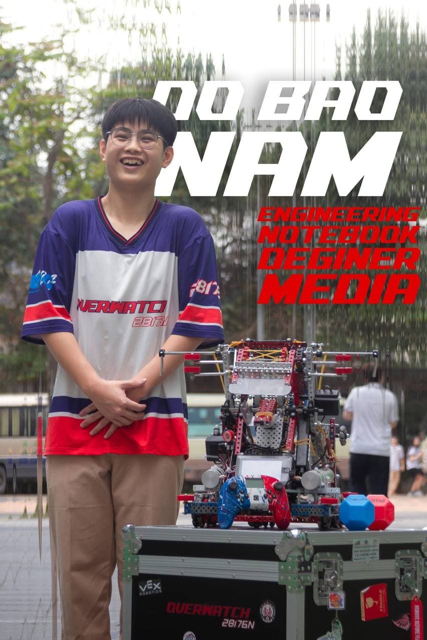 Do Bao Nam with the Overwatch robot